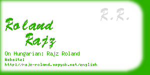 roland rajz business card